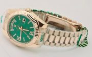 Rolex Day Date Green Aventurine Everrose Gold Swiss Automatic Watch - Image 6