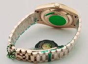 Rolex Day Date Green Aventurine Everrose Gold Swiss Automatic Watch - Image 7