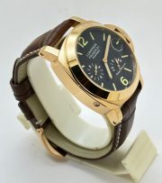 Panerai Power Reserve Rose Gold Leather Strap Swiss Automatic Watch - Image 4