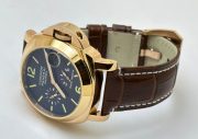 Panerai Power Reserve Rose Gold Leather Strap Swiss Automatic Watch - Image 5