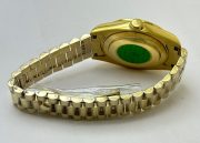 Rolex Day-Date Diamond Mark Green Golden Swiss Automatic Watch - Image 7