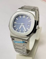Patek Philippe Nautilus Steel Blue Swiss Automatic Watch - Image 2