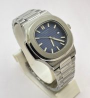 Patek Philippe Nautilus Steel Blue Swiss Automatic Watch - Image 4