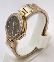 Omega Ladymatic Nicole Kidman Brown Rose Gold Watch - Image 3