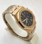Audemars Piguet Chronometer Rose Gold Black Watch - Image 4