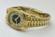 Rolex Day-Date Green Diamond Paved Gold Swiss Automatic Watch - Image 6