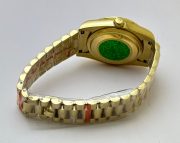Rolex Day-Date Green Diamond Paved Gold Swiss Automatic Watch - Image 7