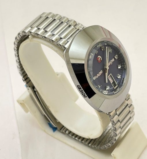 Rado Diastar Steel DAY-DATE Blue Swiss Automatic Watch - Image 4