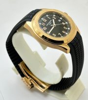 Patek Philippe Aquanaut Black Rose Gold Rubber Strap Swiss Automatic Watch - Image 4