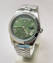 Rolex Day-Date Steel Roman Marking Green Swiss Automatic Watch - Image 2