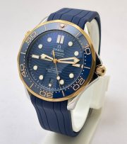 Omega Seamaster 50th Anniversary Blue Rubber Strap Swiss Automatic Watch - Image 2