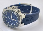 Oris Aquis Chronograph Blue Rubber Strap Watch - Image 5