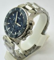 Oris Aquis Chronograph Blue Steel Bracelet Watch - Image 3