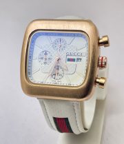 Gucci Coupe Chronograph Full White Dial Watch - Image 2