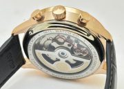 I W C Portugieser Chronograph Rose Gold Black Leather Strap Swiss Automatic Watch - Image 7