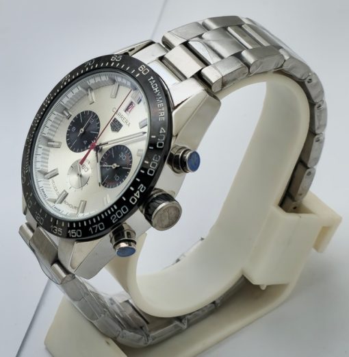 Tag Heuer Carrera Sport Chronograph White Steel Watch - Image 3