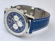 Breitling Navitimer Chrono Blue Leather Strap Watch - Image 5