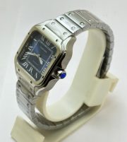 Cartier Santos 100 Steel Blue Swiss Automatic Ladies Watch - Image 3