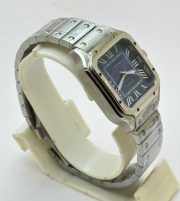 Cartier Santos 100 Steel Blue Swiss Automatic Ladies Watch - Image 4