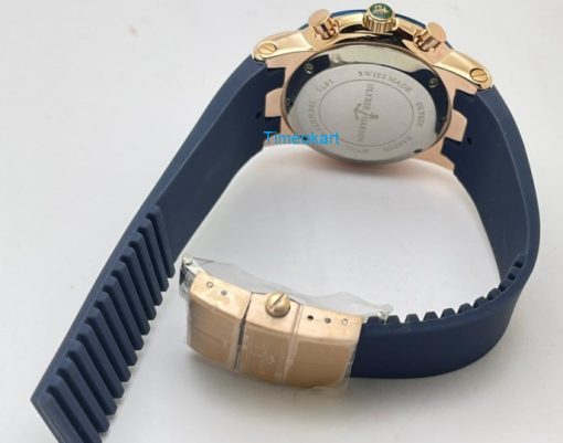 Ulysse Nardin Executive Chronograph Blue Rubber Strap Watch - Image 6