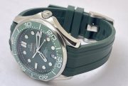 Omega Seamaster 50th Anniversary Green Rubber Strap Swiss Automatic Watch - Image 5