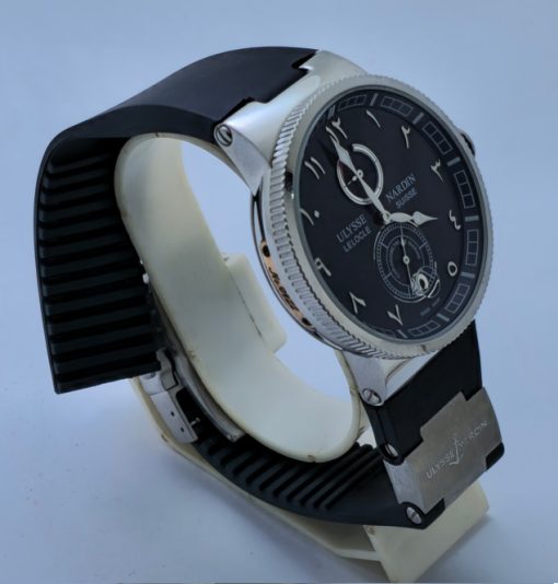 Ulysse Nardin Maxi Marine Chronometer Eastern Arabic Numerals Black Steel Swiss Automatic Watch - Image 4
