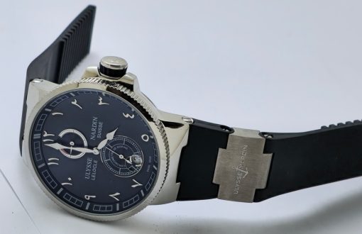 Ulysse Nardin Maxi Marine Chronometer Eastern Arabic Numerals Black Steel Swiss Automatic Watch - Image 5