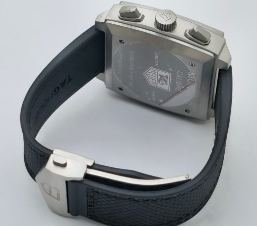 Tag Heuer Monaco Chronograph Yellow Skeleton Rubber Strap Watch - Image 6