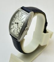 Franck Muller Cintrée Curvex Blue Strap Ladies Watch - Image 3