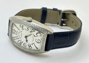 Franck Muller Cintrée Curvex Blue Strap Ladies Watch - Image 5