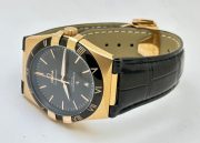 Omega Constellation Rose Gold Black Strap Swiss Automatic Watch - Image 5