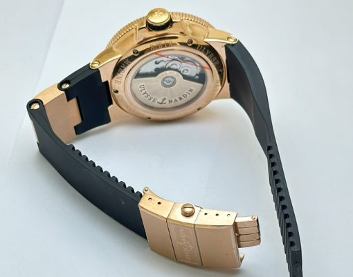 Ulysse Nardin Maxi Marine Rose Gold White Rubber Strap Swiss Automatic Watch - Image 6
