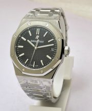 Audemars Piguet Royal Oak Steel Black Swiss ETA Valjoux 7750 Automatic Watch - Image 2