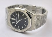 Audemars Piguet Royal Oak Steel Black Swiss ETA Valjoux 7750 Automatic Watch - Image 5