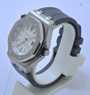 Audemars Piguet Diver White Black Rubber Strap Swiss Automatic Watch - Image 3