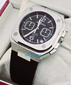 Bell & Ross BR05 Black Rubber Strap Chronograph Watch