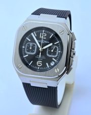 Bell & Ross BR05 Black Rubber Strap Chronograph Watch - Image 2