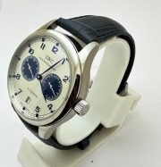 I W C Portuguese Power Reserve White Dial Leather Strap 2 Swiss Automatic Watch - Image 3