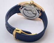 OMEGA SEAMASTER AQUA TERRA ROSE GOLD BLUE RUBBER STRAP LIMITED EDITION SWISS AUTOMATIC WATCH - Image 6