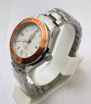 Omega Seamaster White Orange Bezel Swiss Automatic Watch - Image 3