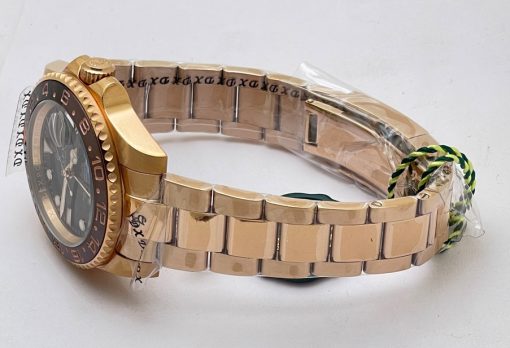 Rolex GMT Master II Rootbeer Everose Gold Swiss ETA 3285 Valjoux Movement Watch - Image 6