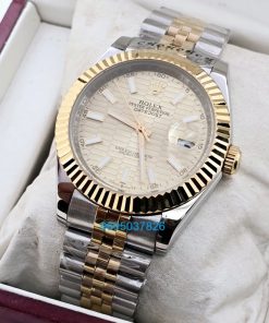 Rolex Date-Just Golden Fluted Motif First Copy Watch