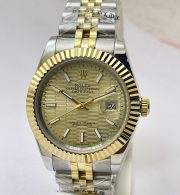 Rolex Date-Just Golden Fluted Motif Swiss Automatic Watch - Image 2