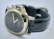 Panerai Marina Steel Black Leather Strap Swiss Automatic Watch - Image 5