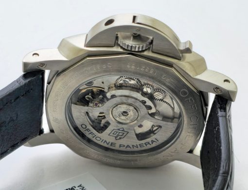 Panerai Marina Steel Black Leather Strap Swiss Automatic Watch - Image 7