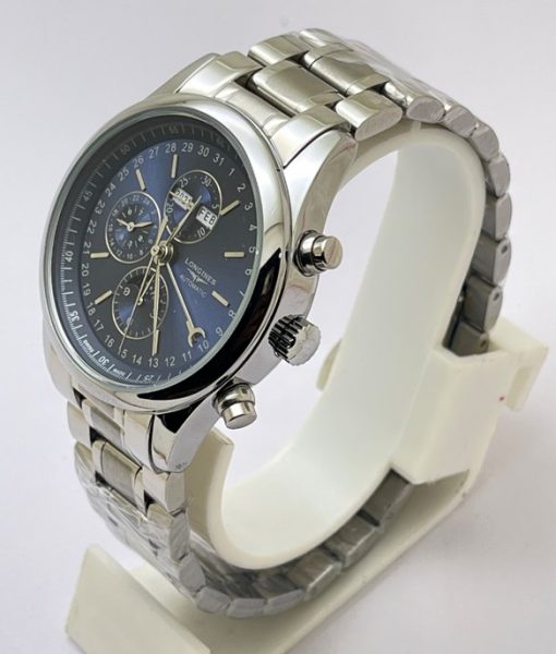 Longines Master Collection Steel Bracelet Blue Swiss Automatic Watch - Image 3