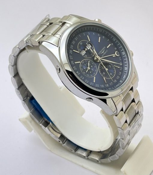 Longines Master Collection Steel Bracelet Blue Swiss Automatic Watch - Image 4