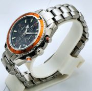 Omega Seamaster Planet Ocean Black Dial Orange Bezel Steel Watch B - Image 3