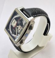Tag Heuer Monaco Caliber 12 Leather Strap Watch - Image 3