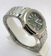 Patek Philippe Nautilus GMT DAY-MONTH Green Steel Swiss Automatic Watch - Image 4